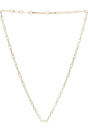 Azlee Motif Large Link Chain Necklace in 18k Yellow Gold - Metallic Gold. Size all.