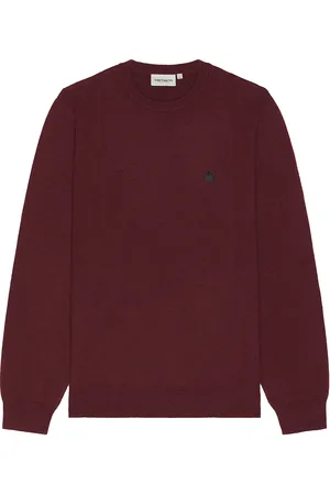 Carhartt American Script Sweater in Malbec - Burgundy. Size L (also in M, XL/1X).