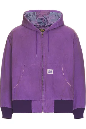 Pins & Needles Zipped Work Hoody 11Oz Cotton Oxford in Purple - Purple. Size S (also in ).