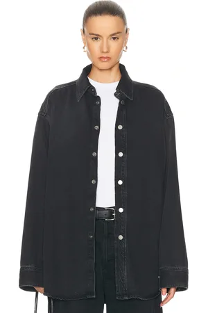 haikure New Ofelia Top in Black Tencel - Black. Size L (also in M, S).