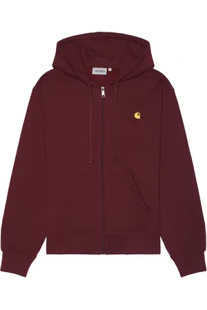 Carhartt Hooded American Script Jacket in Malbec - Burgundy. Size L (also in M).