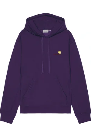 Carhartt Hooded American Script Sweater in Aura - Purple. Size M (also in ).