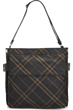 Burberry Trench Tote Check in Shadow - Grey. Size all.
