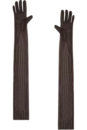Norma Kamali Long Gloves in Espresso - Chocolate. Size M-L (also in ).