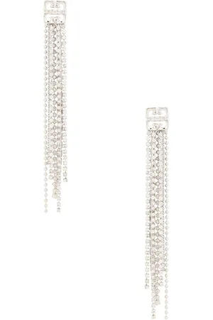 Givenchy 4G Liquid Fringe Earrings in Silver - Metallic Silver. Size all.