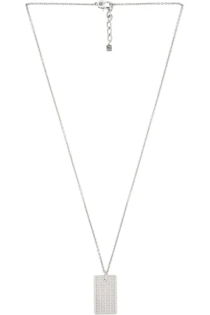 Givenchy 4G Allover Tag Necklace in Silvery - Metallic Silver. Size all.