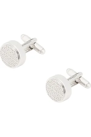 Givenchy 4G Allover Cufflinks in Silvery - Metallic Silver. Size all.