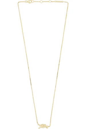 Bottega Veneta Knot Necklace in Gold - Metallic Gold. Size all.