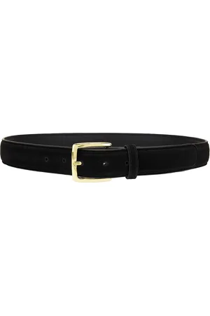 Rohe Suede Belt in Black - Black. Size L (also in M, S).