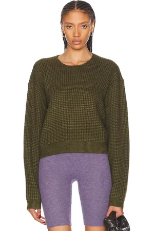 FEAR OF GOD Cropped Crewneck Sweatshirt in Military - Green. Size M (also in S, XS).