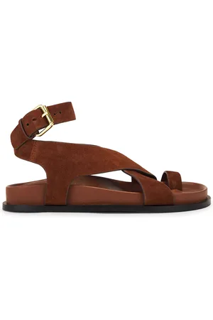 A.Emery Jalen Sandal in Sienna Suede - Cognac. Size 35 (also in 36, 37, 38, 39, 40, 41).