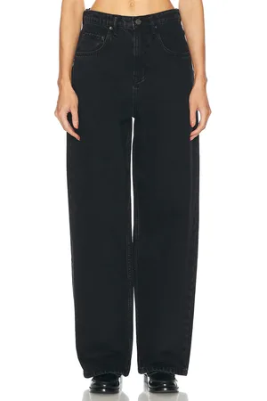 GRLFRND Enya Drop Rise Jeans in Niseko - Black. Size 24 (also in 25, 28, 30).