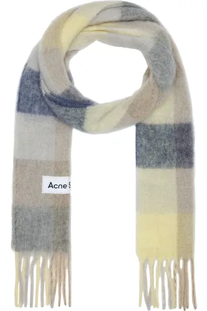 Acne Studios Heavy Scarf in Vanilla Beige & Lavender - Multi. Size all.