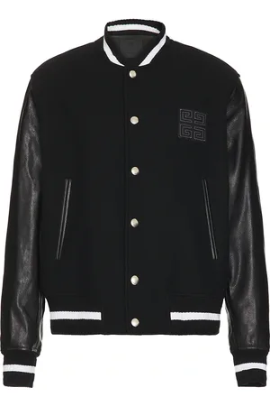 Givenchy Mix Material Varsity Jacket in Black - Black. Size 46 (also in 48, 50, 52).