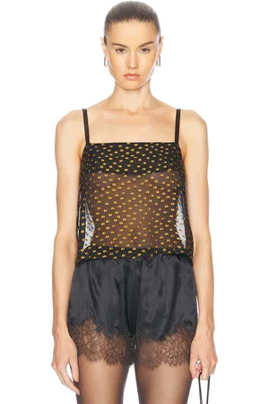 BODE Stadium Dot Tank Top in Yellow Black - Black. Size L (also in M, S).