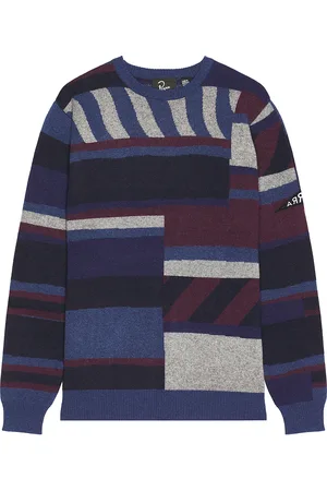 By Parra Patched Your Work Knitted Pullover in Blue - Blue. Size S (also in ).