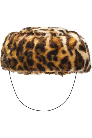Rowen Rose Pillbox Hat in Leopard - Brown. Size all.