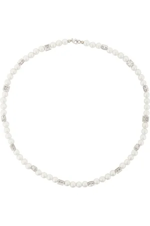 Serge DeNimes Regal Pearl Necklace in Silver - Metallic Silver. Size all.