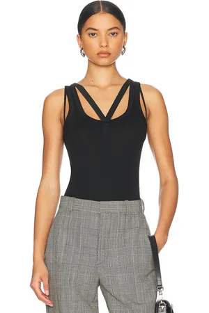 Helmut Lang Racerback Tank Top in Black - Black. Size M (also in XS).