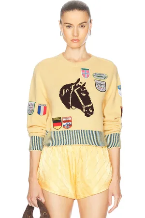 BODE Pony Silhouette Crewneck Sweater in Yellow - Yellow. Size S (also in XS).
