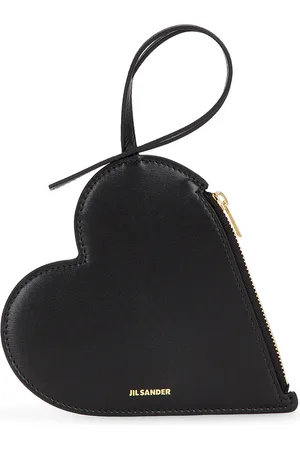 Jil Sander Heart Pouch Bag in Black - Black. Size all.