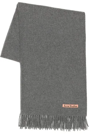 Acne Studios Solid Scarf in Grey Melange - Grey. Size all.