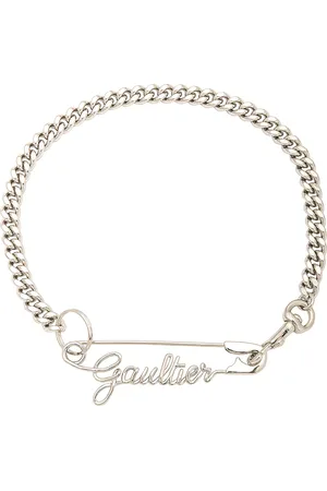 Jean Paul Gaultier Safety Pin Gaultier Necklace in Silver - Metallic Silver. Size all.