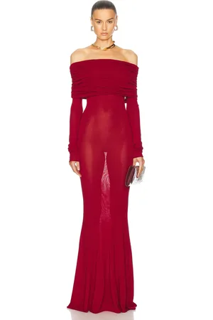 LPA Marren Maxi Knit Dress in Red - Red. Size M (also in S, XS).