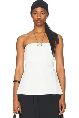 St Agni Strapless Tie Back Top in Off White - White. Size L (also in ).