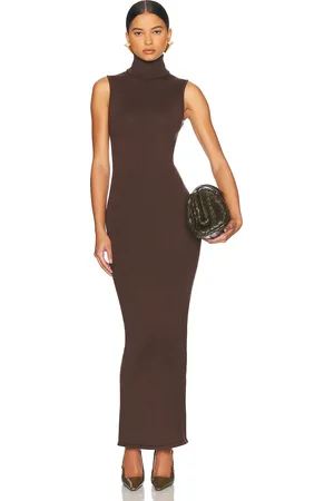 Helsa Aadi Knit Dress in Deep Brown - Chocolate. Size L (also in XL).
