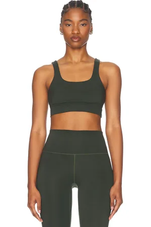 Varley Freesoft Cori Bra in Dark Raisin Green - Green. Size L (also in M).