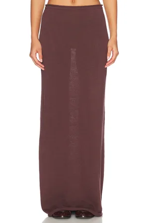 Helsa Palmer Knit Skirt in Earth - Brown. Size L (also in M, S, XL, XS, XXS).