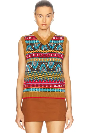 adidas Knit Vest in Multicolor - Brown. Size M (also in S).