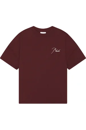 Rhude Reverse Tee in Burgundy - Burgundy. Size L (also in S).