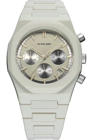 D1 MILANO Polychrono 40.5mm Watch in Fossil Grey - Grey. Size all.