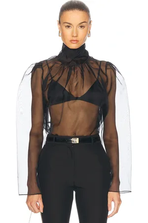 anOnlyChild Teddy Blouse in Black - Black. Size L (also in M, S, XS).