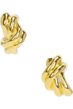 COMPLETEDWORKS Stud Earrings in 18k Gold Plated - Metallic Gold. Size all.