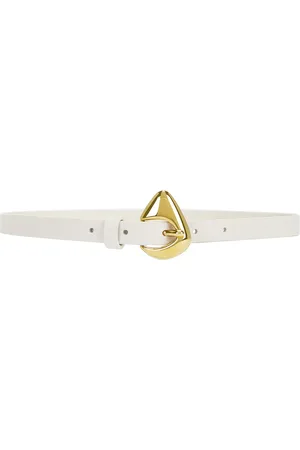 Bottega Veneta Cintura Belt in Chalk & Muse Brass - Ivory. Size 65 (also in 70, 75, 80, 85).