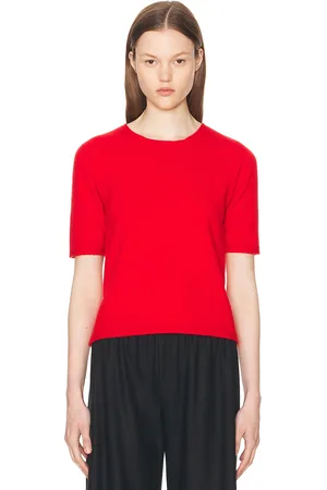 The Row Ipar Top in Firetruck - Red. Size L (also in S, XS).