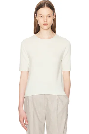 The Row Ipar Top in Pale Green - Cream. Size L (also in M, XL, XS).