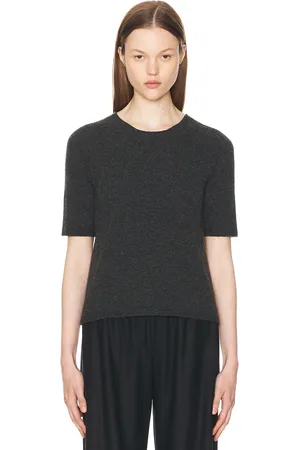 The Row Ipar Top in Enzyme Black - Charcoal. Size L (also in M, XS).