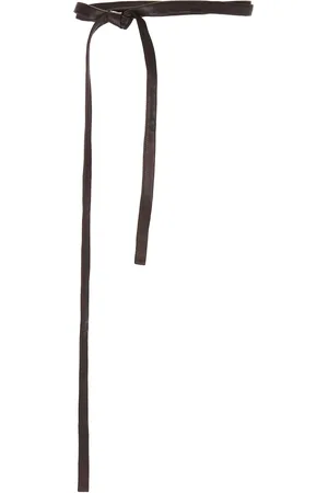 The Row Thin Wrap Belt in Dark Brown - Brown. Size all.