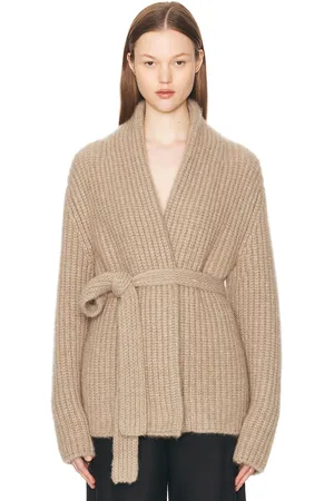 The Row Isotani Cardigan in Beige - Beige. Size M (also in S, XS).
