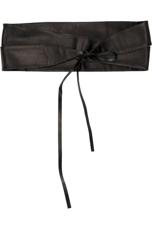 The Row Wide Wrap Belt in Black - Black. Size all.