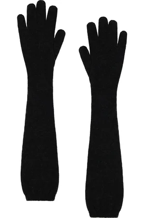 The Row Ivot Gloves in Enzyme Black - Charcoal. Size all.