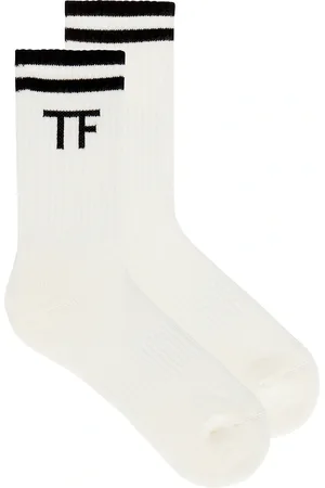 Tom Ford Ribbed Sport Socks in Combo White & Black - White. Size XL (also in ).