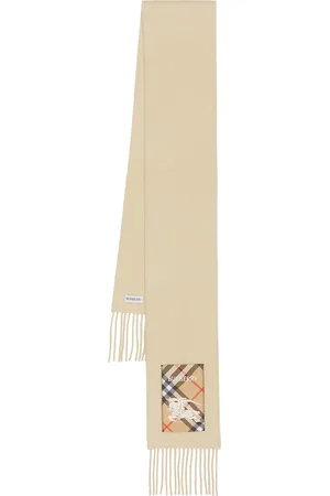 Burberry Solid Label Scarf in Nutmeg - Beige. Size all.