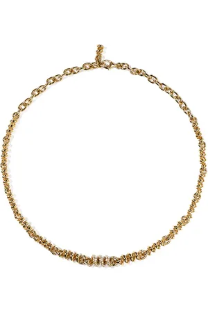 Boochier Slinkee Single Diamond Necklace in Yellow Gold - Metallic Gold. Size all.