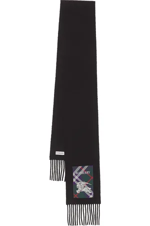 Burberry Solid Label Scarf in Black - Black. Size all.