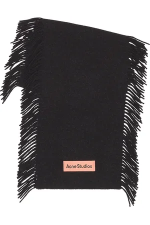 Acne Studios Mid Scarf in Black Melange - Black. Size all.